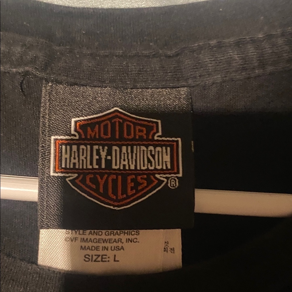 Harley-Davidson Black and Orange Women's Tee